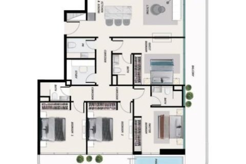 Apartment in Ocean Pearl in Dubai, UAE 1 bedroom № 704869 - photo 7