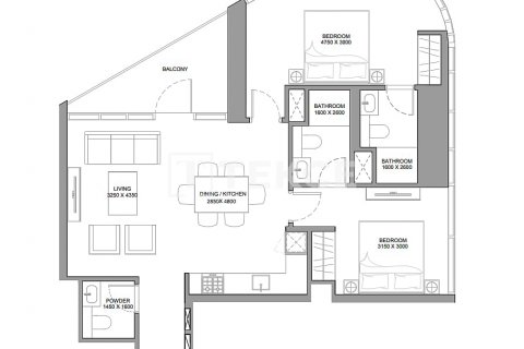 Apartament në Dubai, Emiratet e Bashkuara Arabe 2 dhoma gjumi, 114 m2. № 583117 - Foto 3