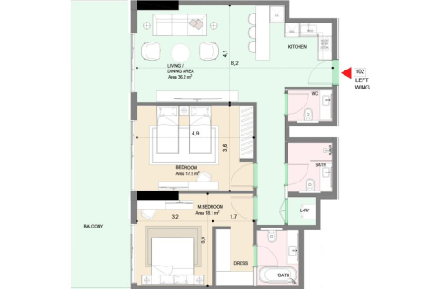 Lakás itt: Dubai, EAE, 1 hálószoba, 81 m², azonosító: 704480 - fénykép 16