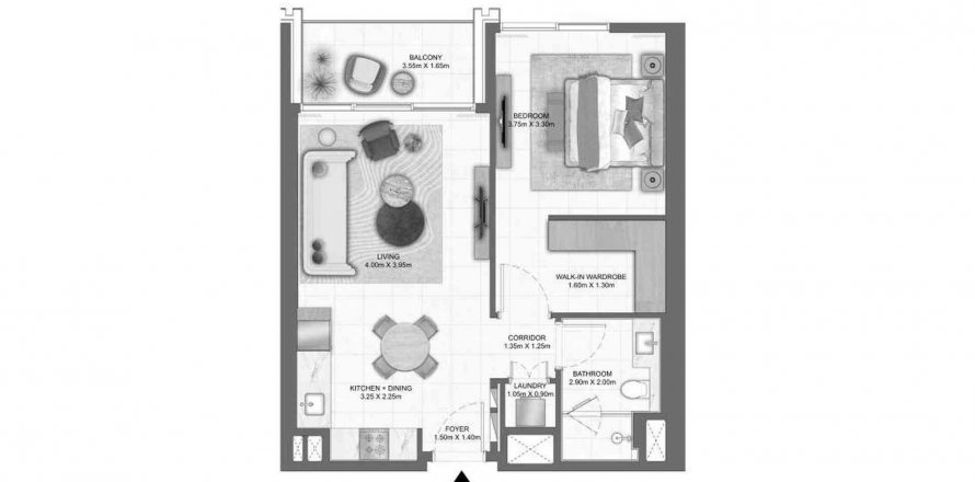 Byt v Terra Heights v Dubai, SAE 1 ložnice, 68 m² Č.: 567710