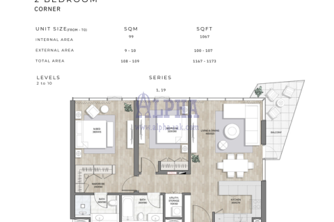 Apartment sa Mina Al Arab, Ras Al Khaimah, UAE 2 silid-tulugan, 108 sq.m. № 709291 - larawan 14