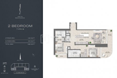 Apartament në Business Bay, Dubai, Emiratet e Bashkuara Arabe 2 dhoma gjumi, 110 m2. № 616157 - Foto 21