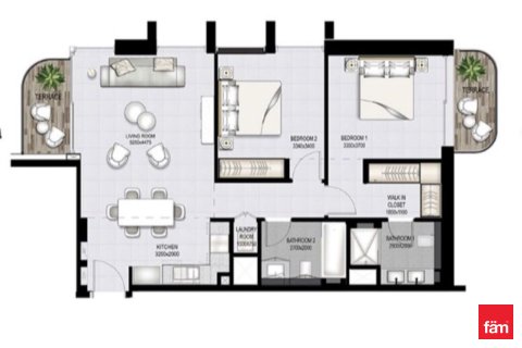 Apartment sa Dubai Harbour, UAE 2 silid-tulugan, 100.6 sq.m. № 702642 - larawan 14