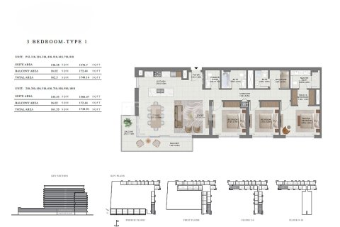 דירה למכירה ב Dubai, איחוד האמירויות  3 חדרי שינה, 173 מ"ר, מספר 684699 - תמונה 11