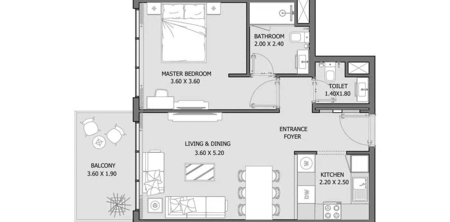 Apartamento em Fujairah, EAU 1 quarto, 63.08 m2 № 650600