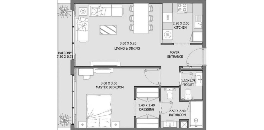Fujairah, संयुक्त अरब अमीरात में अपार्टमेंट, 1 बेडरूम, 65.78 वर्ग मीटर, संख्या 650598