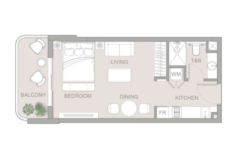Apartmen di Jumeirah Village Circle, Dubai, UAE 1 bilik, 39 meter persegi № 732356 - foto 4