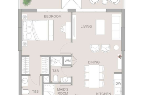 Apartmen di Jumeirah Village Circle, Dubai, UAE 1 bilik, 39 meter persegi № 732356 - foto 6