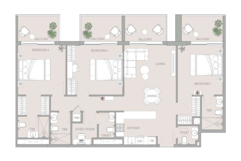 Wohnung zum Verkauf in Jumeirah Village Triangle, Dubai, VAE 1 Zimmer, 41 m2 Nr. 732355 - Foto 9
