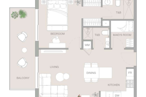 Wohnung zum Verkauf in Jumeirah Village Triangle, Dubai, VAE 1 Zimmer, 41 m2 Nr. 732355 - Foto 6