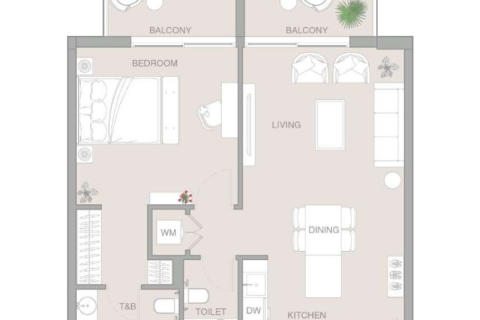 Wohnung zum Verkauf in Jumeirah Village Triangle, Dubai, VAE 1 Zimmer, 41 m2 Nr. 732355 - Foto 5
