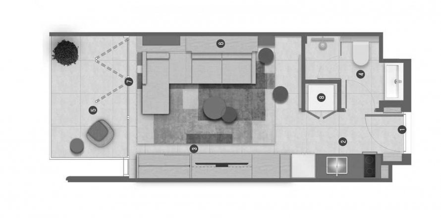 Apartment in Rove Home Marasi Drive in Business Bay, Dubai, UAE 37.16 sq.m. № 394234