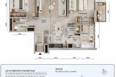 Huoneisto Dubai, Arabiemiraatit 2 makuuhuonetta, 95 m2 № 695659 - kuva 17