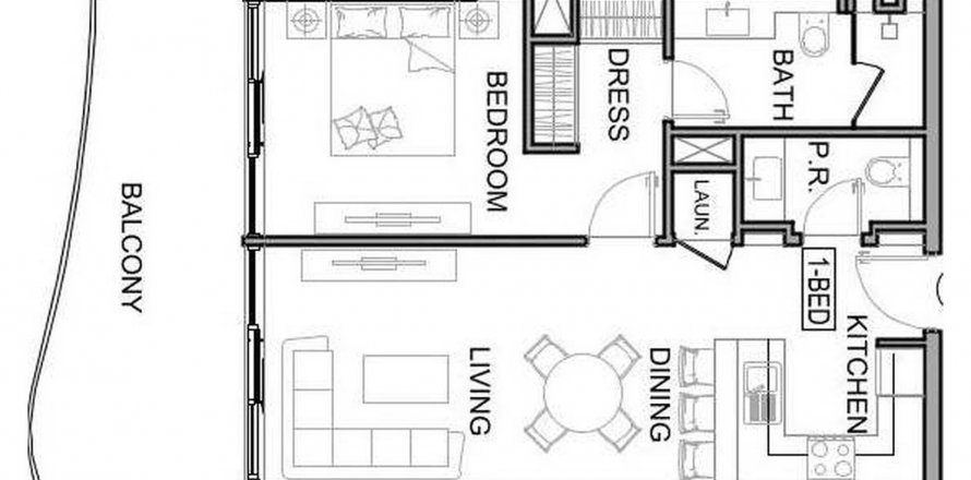 Byt v Damac Lagoon Views Phase 3 v Golf City, Dubai, SAE 1 ložnice, 72.35 m² Č.: 564419