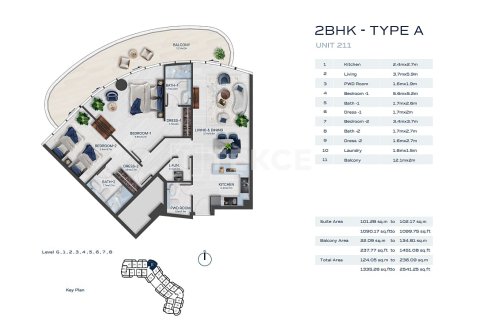 Byt v Al Marjan Island, Ras Al Khaimah, SAE 1 ložnice, 56 m² Č.: 693309 - fotografie 22