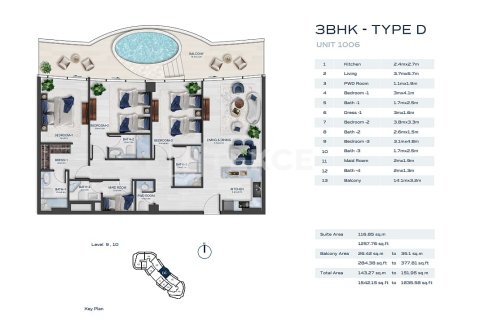 Byt v Al Marjan Island, Ras Al Khaimah, SAE 1 ložnice, 56 m² Č.: 693309 - fotografie 26