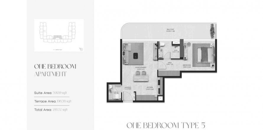 Byt v Verano v Dubai Studio City, SAE 1 ložnice, 73.6 m² Č.: 575740