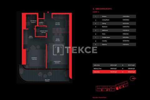 Penthouse zum Verkauf in Al Marjan Island, Ras Al Khaimah, VAE 5 Schlafzimmer, 910 m2 Nr. 693300 - Foto 15