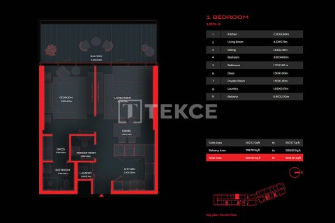 Apartman u Al Marjan Island, Ras Al Khaimah, UAE 3 spavaćih soba, 196 m2 Br. 693299 - fotografija 16