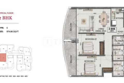Dubai, BAE’de satılık daire 1 yatak odası, 70 m² No 740695 - fotoğraf 22