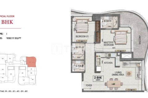 Dubai, BAE’de satılık daire 1 yatak odası, 70 m² No 740695 - fotoğraf 19