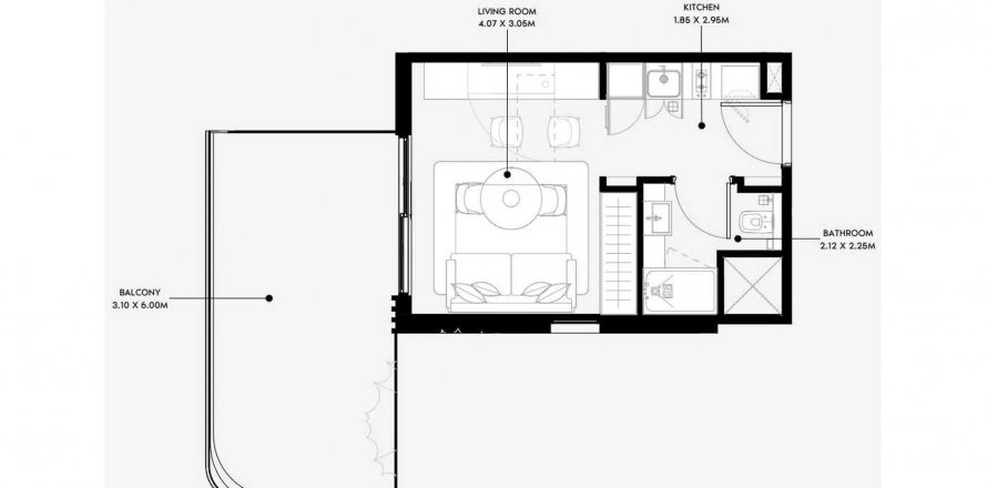Apartment in Azizi Sakandar in Jebel Ali, Dubai, UAE 1 room, 43.65 sq.m. № 619580