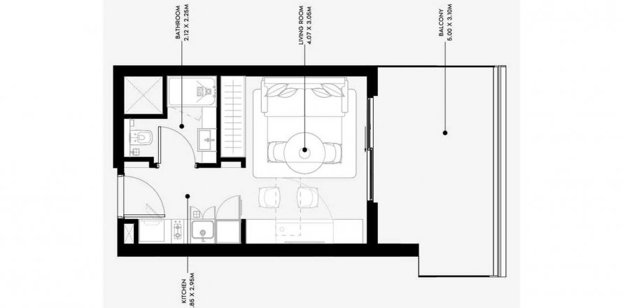 Apartment in Azizi Sakandar in Jebel Ali, Dubai, UAE 1 room, 38.65 sq.m. № 619579