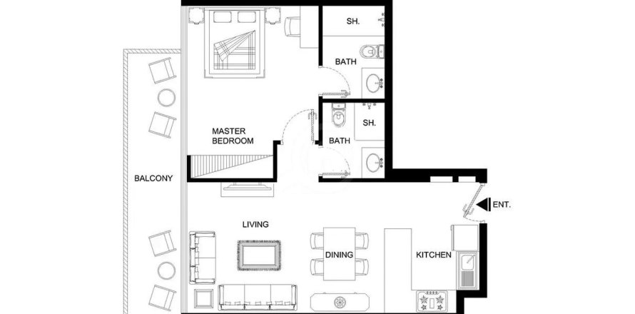 Masdar City, Abu Dhabi, BAE’de daire Plaza by Reportage 1 yatak odası, 56.8 m&sup2; No 760405