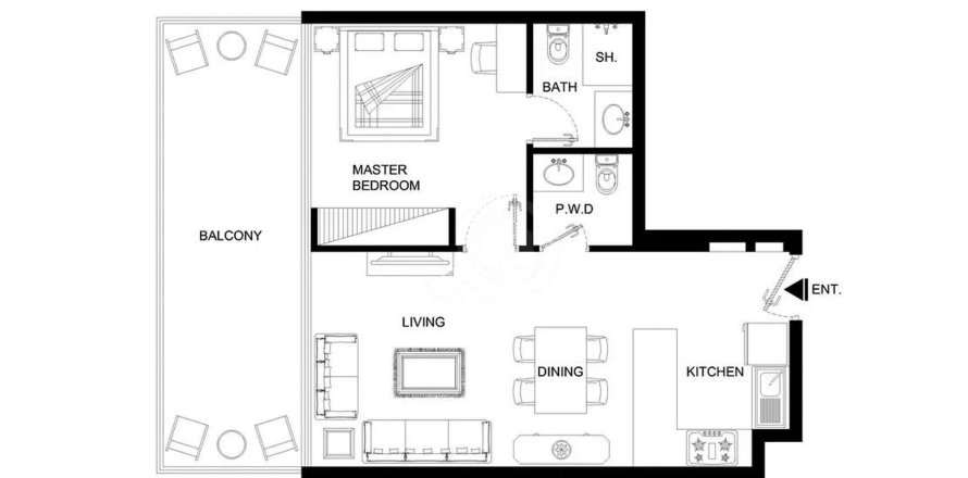 Masdar City, Abu Dhabi, BAE’de daire Plaza by Reportage 1 yatak odası, 61 m&sup2; No 760404