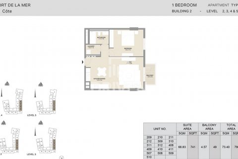 Byt v Jumeirah, Dubai, SAE 1 ložnice, 73 m² Č.: 603180 - fotografie 16