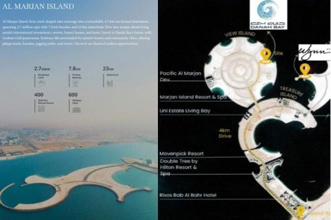 Huoneisto Al Marjan Island, Ras Al Khaimah, Arabiemiraatit 2 makuuhuonetta, 145 m2 № 656736 - kuva 4