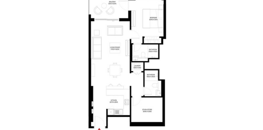 Appartement WAVES OPULENCE à Mohammed Bin Rashid City, Dubai, EAU: 1 chambre, 79.9 m2 № 269740