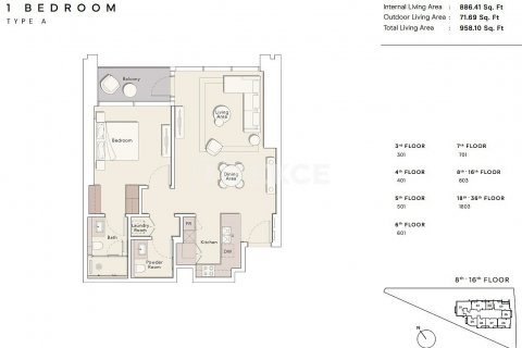 Byt v Business Bay, Dubai, SAE 2 ložnice, 138 m² Č.: 565119 - fotografie 19