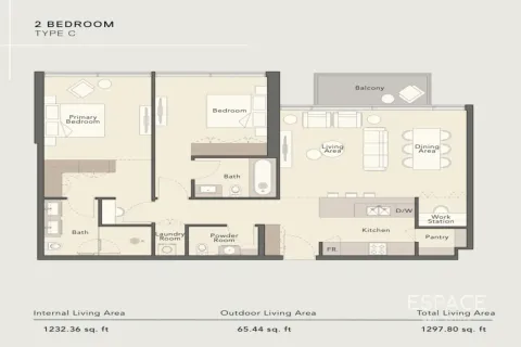 Apartament do wynajęcia w Arjan, Dubai, ZEA 2 sypialnie, 120 mkw., nr 738426 - zdjęcie 10
