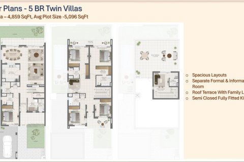 Řadový dům v The Valley, Dubai, SAE 3 ložnice, 346 m² Č.: 704634 - fotografie 8