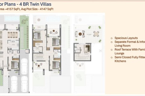 Řadový dům v The Valley, Dubai, SAE 3 ložnice, 346 m² Č.: 704634 - fotografie 6