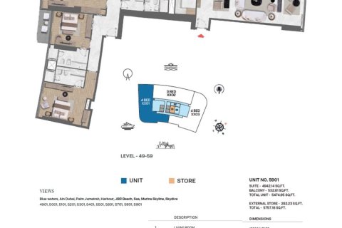 Appartamento in vendita a Dubai Harbour, Dubai, EAU 1 camera da letto, 80 mq. № 704637 - foto 8