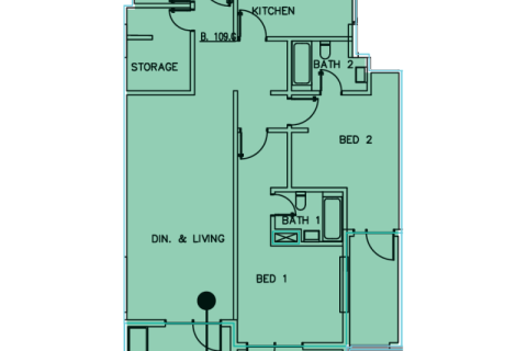 Apartment til salg i Mirdif, Dubai, UAE 1 værelse, 98 kvm № 689877 - foto 6