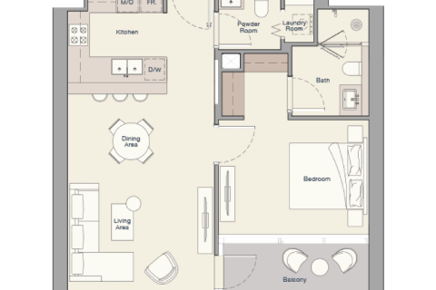 Apartemen di Business Bay, Dubai, UEA 1 ruangan, 51 m2 nomor 689790 - foto 5