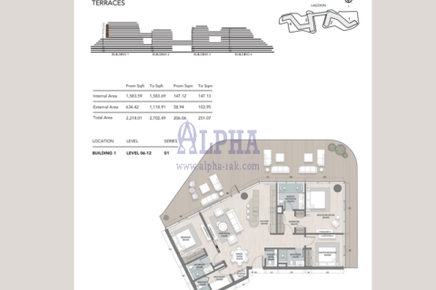 Wohnung zum Verkauf in Mina Al Arab, Ras Al Khaimah, VAE 3 Schlafzimmer, 181.4 m2 Nr. 709281 - Foto 14