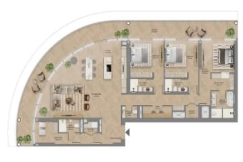 Apartament në Saadiyat Island, Abu Dhabi, Emiratet e Bashkuara Arabe 1 dhomë gjumi, 89 m2. № 704305 - Foto 13
