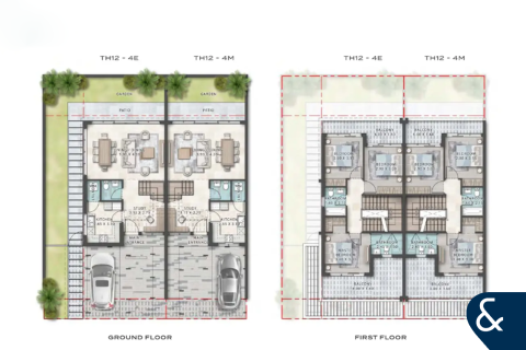 Townhouse de vânzare în DAMAC Hills (Akoya by DAMAC), Dubai, EAU 4 dormitoare, 224 mp. №666798 - poză 10