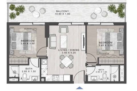 Apartment in Dubai, UAE 2 bedrooms, 77.3 sq.m. № 727762 - photo 12