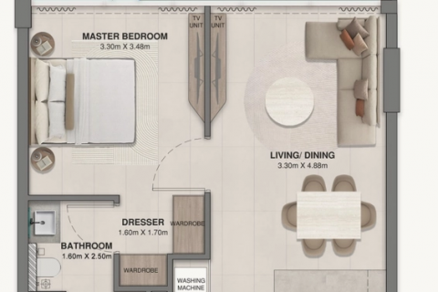 Apartament në Dubai, Emiratet e Bashkuara Arabe 1 dhomë gjumi, 58 m2. № 600996 - Foto 17