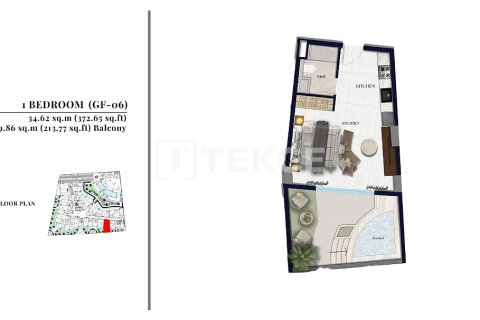 דירה למכירה ב Jumeirah Village Circle, Dubai, איחוד האמירויות  2 חדרי שינה, 96 מ"ר, מספר 692018 - תמונה 21