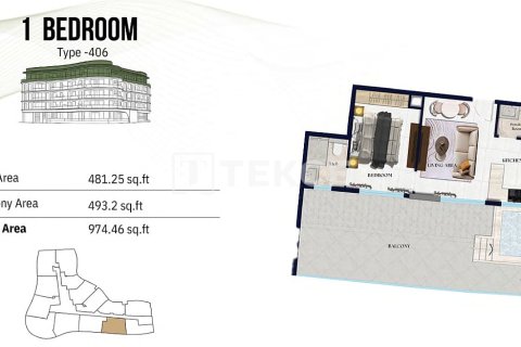 דירה למכירה ב Jumeirah Village Circle, Dubai, איחוד האמירויות  2 חדרי שינה, 96 מ"ר, מספר 692018 - תמונה 22