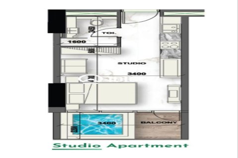 Apartmán v Dubai Residence Complex, SAE 1 izba, 37.63 m2 č. 764658 - Fotografia 8