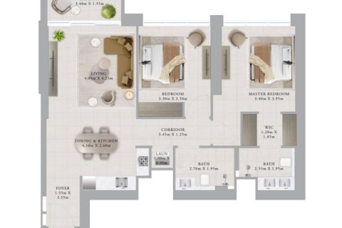 آپارتمان برای فروش در  Dubai Creek Harbour (The Lagoons)، Dubai، امارات متحده عربی  1 خوابه ، 70 متر مربع ، شماره 704971 - تصویر 11