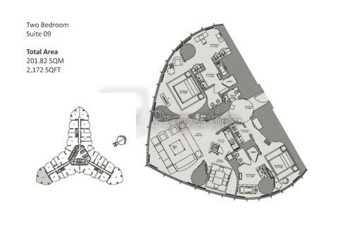Apartament në Downtown Dubai (Downtown Burj Dubai), Emiratet e Bashkuara Arabe 2 dhoma gjumi, 201.8 m2. № 580705 - Foto 22