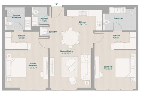 Apartament në Dubai, Emiratet e Bashkuara Arabe 1 dhomë gjumi, 80 m2. № 704456 - Foto 23